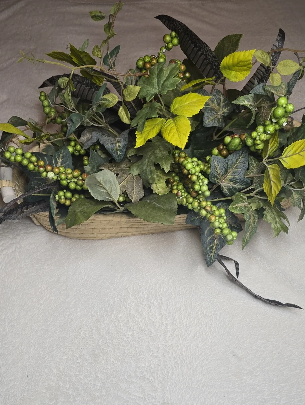 Greenery Faux Plant Arrangement In Basket